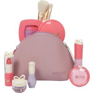 Litti Pritti Toddler Makeup Kit - Pretend Make up 11-Piece Play Makeup Set for Little Girls Age 3 and Up - Kids Cosmetic Bag Includes Brushes, Lipstick, Nail Polish - Pretend Play Toddler Girl Toys