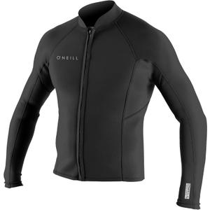 O'Neill Men's Reactor-2 1.5mm Front Zip Long Sleeve Jacket (Large, Black)