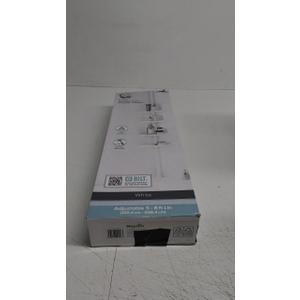 4 Tier Tension Pole Shower Caddy Plastic Corner Pole Adjustable Shelves 5-8ft White