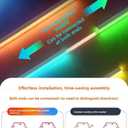 RGB LED Hexagon Garage Lighting Honeycomb Lamps 110-265V for Car Wash Repair Workshop Decor Ceiling Lighting LED Hexagon Lights for Gym Bar Gaming Room, Smart App,Remote Control