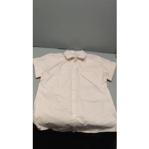 Women's Relaxed Soft Poplin Short Sleeve Shirt [Rose Water]
, S