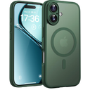 TOCOL for Phone 17 Case, Full Camera Protection, Builtin Magnetic Ring, Compatible with Magsafe Charger, Drop Protection, Translucent Matte Phone Case for Phone 17 6.3 inch (Alpine Green)