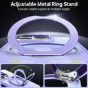 QTlier case for iPhone 14promax, 360 Rotatable Ring Stand, Raised Camera Frame, Shockproof with MagSafe Lilac