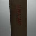 ALPHA CAMP Oversized Camping Folding Chair, Heavy Duty Support 450 LBS Steel Frame Collapsible Padded Arm Chair with Cup Holder Quad Lumbar Back, Portable for Outdoor