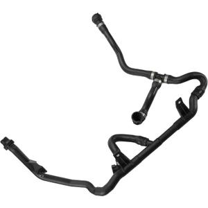 Heater Hose No.17127639027 Engine Coolant Reservoir Tank Hose for BMW X1 E84 2.0L 2011-2017 Rubber Black Good Sealing