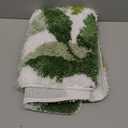 Bathroom Rugs - Green Bath Rug Non Slip Back Water Absorbent Leaves Plush Microfiber Small Bathroom Rug Leaf Bath Mat Cute Green Shower Mat Doormat 17.5 X 25.5 in