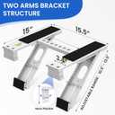 Air Conditioner Support Bracket: Heavy Duty with 2 Arms, Up to 220 lbs, Universal Window Units for 5,000 to 24,000 BTU, Anti-Slip AC Window Bracket with Level Indicator