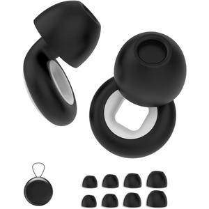 Earplugs for Motorcycles| Concert | - 27dB Noise Reduction, Super Soft Reusable Silicone Ear Plugs for Sleeping Noise Cancelling, Concerts, Motorcycles and Travel (Black White)