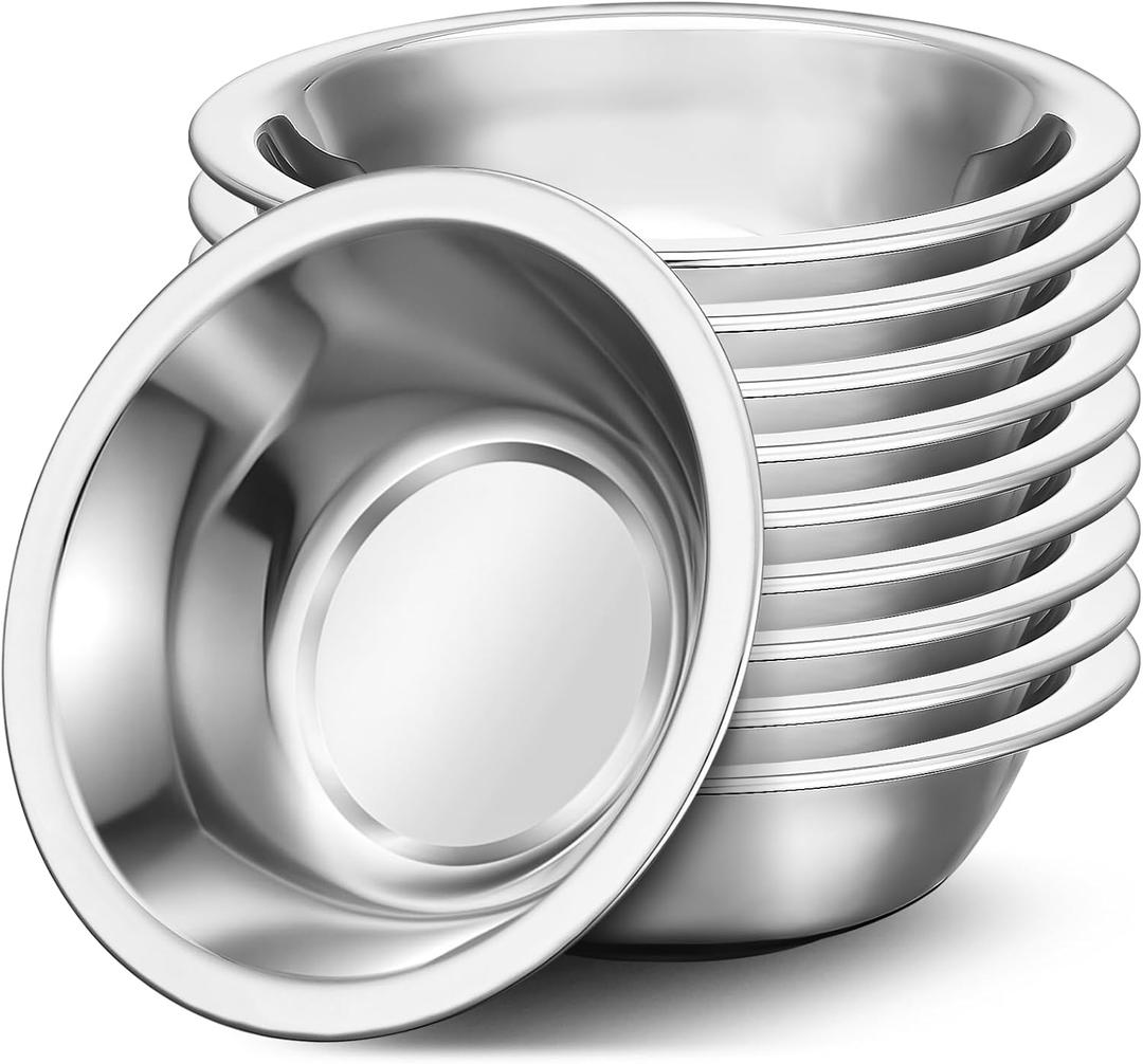 304(18/8) Stainless Steel Mixing Bowls for Kitchen, 7" 21.22 fl.oz Metal Mixing Bowls Set Stackable for Baking Serving Cooking Food Prep Storage Dishwasher Safe Lightweight