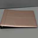 7 Ring Business Check Binder for Checkbooks Organization, Financial Records, Personal and Corporate Use, Rose Gold Faux Leather Folder for 600 Checks (14 x 10 Inches) (Pink)
