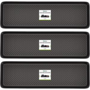 Matace 3 Pack Rubber Extra Large Shoe Tray for Entryway,Long Boot Tray,Slim Boot Mat for Indoor and Outdoor Use,16x55 in, Rectangular (Pack of 3)