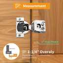 Chibery 10 Pack 1-1/4" 4D Overlay Soft Close Concealed Hinges for Face Frame Door, Control Closing Speed, Smooth Slow Self Close Hinges, Satin Nickel, 105 Open Angle Stainless Steel Cabinet Hinges