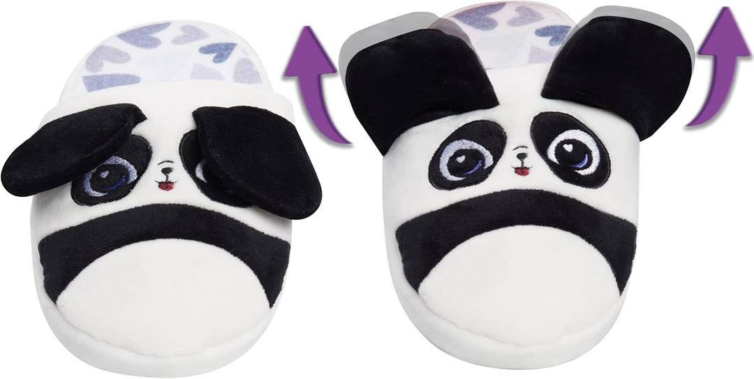 Flipeez Slippers, Panda, Small, Fits Kids Sizes 9-12