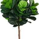 Artificial Plants Indoor-Fiddle Leaf Fig Tree Artificial Tree - 3ft Tall Faux Ficus Plant, Potted Fake Plant for Indoor and Outdoor Home Garden Decor (Fiddle Leaf Green)