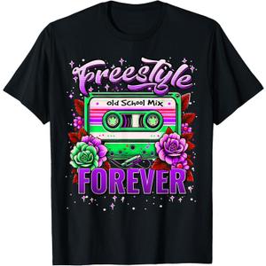 Freestyle Music Retro 80s Cassette Old School Mix T-Shirt
