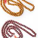Set of 2 Tulsi Mala 108 Beads Japa Mala Japmala for Meditation Prayer Pooja and Gifting (Mala Set of 2)