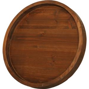 13.38 Inch Round Wood Lazy Susan Turntable Tray, Classic Style, Durable and Organizer for Cabinet Pantry Coffee Table Tray Brown