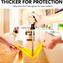 Vgo... 10-Pairs Reusable Household Gloves, Rubber Dishwashing gloves, Extra Thickness, Long Sleeves, Kitchen Cleaning, Working, Painting, Gardening, Pet Care (Size S, Yellow, HH4601)