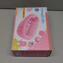 Inflatable Baby Bathtub Infant Anti-Slip Bath Seat Pool with Air Pump Travel Camping Portable Toddler Bath Tub Age 0-5 Years Old (Pink)