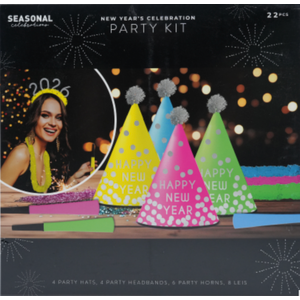 Seasonal Celebrations New Years Eve Bright Paper Party Accessory Kit