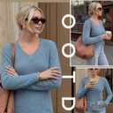 3 Pcs Women V Neck Sweater Winter Long Sleeve Shirts Lightweight Tunic Sweaters for Women 2026