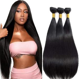 Straight Human Hair Bundles 26 28 30 Inch Natural Black Color Unprocessed Virgin Hair 3 Bundles/150g Natural Color Bundle Human Hair Extensions