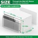 Forestchill Through The Wall Air Conditioner Sleeve, 26 Inch AC Wall Sleeve with Ventilation Mesh Backboard, Pre-Drilled Mounting Holes, Universal Wall Sleeve for TTW Air Conditioner