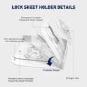 Bed Sheet Holders Lock for Corners - Mattress Sheet Corner Holders Keep Firm Tight in Place Set of 4 (White)