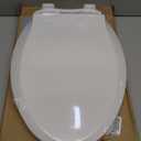Elongated Toilet Seat with Built in Potty Training Seat, Potty Training Toilet Seat for Toddlers, Magnetic Kids Seat and Cover, Slow Close and Never Loosen, Fits both Adult and Child, White, 19"