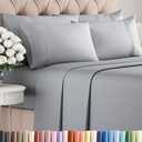 Full 6 Piece Sheet Set - Comfy Breathable & Cooling - Ultra-Soft Hotel Luxury Bedding Set with 8-16 Inch Deep Pockets - 1 Flat & 1 Fitted Sheet & 4 Pillowcases - Wrinkle Free & Easy Care - Steel Blue