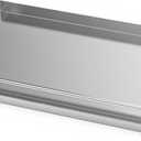 onlyfire Stainless Steel BBQ Griddle, Outdoor Flat Top Griddle Pan with Grease Groove and Handles for Gas and Charcoal Grills, 25x16