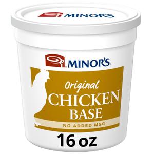 Minor's Chicken Base and Stock, Great for Soup Broth, Gravy, and Sauces, No Added MSG, 16 oz Tub