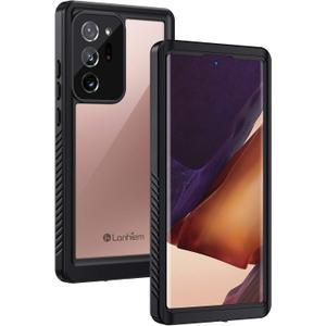 Lanhiem Galaxy Note 20 Ultra Case, IP68 Waterproof Dustproof Shockproof Case with Built-in Screen Protector, Full Body Sealed Underwater Protective Cover for Samsung Note 20 Ultra 6.9 inch, Black