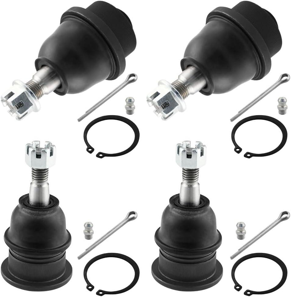 MotorbyMotor 4pc Front Upper & Lower Ball Joint fits for Chevy Silverado/GMC Sierra 1500 2500 3500 HD, Chevrolet Avalanche Suburban, GMC Yukon XL Suspension Ball Joint Kit K6693 K6696