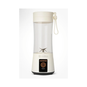 Portable Blender, White, Double-Click Start Button, Personal Size Smoothie Maker with Carrying Strap, USB Rechargeable