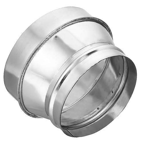 PATIKIL 7 to 6 Duct Reducer, 7 to 6 Inch Galvanized Steel Air Ducting Pipe Vent Hose Reducer Increaser Round Dryer Ventilation Coupler for HVAC Duct Fan Dryer Vent Chimney