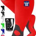 Mojo Unisex Medical Compression Socks 20-30mmHg Knee High for Pain & Swelling, A601 XL