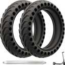 8.5" Solid Electric Scooter Tire, Honeycomb Shock-Absorbing Replacement with Lever, Compatible with Xiaomi M365/Pro/1S, Ninebot E22/E25, Gotrax GXL V2 (2PS)