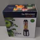 La Reveuse Smoothies Blender Personal Size 300 Watts with 18 oz BPA-Free Portable Travel Sports Bottle, Silver
