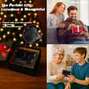 2 x Men's Slim RFID Wallet: Leather Ultra Thin Billfold for 14 Cards with Hidden AirTag Holder, Cash Pocket & Gift Box, Black