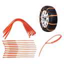 Universal Snow Chains - Adjustable, Anti-Skid Tire Cables for Most Cars (6.5-15.15 inch), 10 PCS