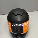 TRIANGLE Full Face Motorcycle Street Bike Helmet Lightweight DOT Approved (M, Black)