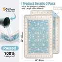 32"x48" 2 Pack Washable Pee Pads for Dogs, Rabbits & Hamsters - Reusable Puppy Pads Super Absorbent Waterproof Non-Slip Potty Pads for Crate, Couch, Car, Whelping & Playpen Liners