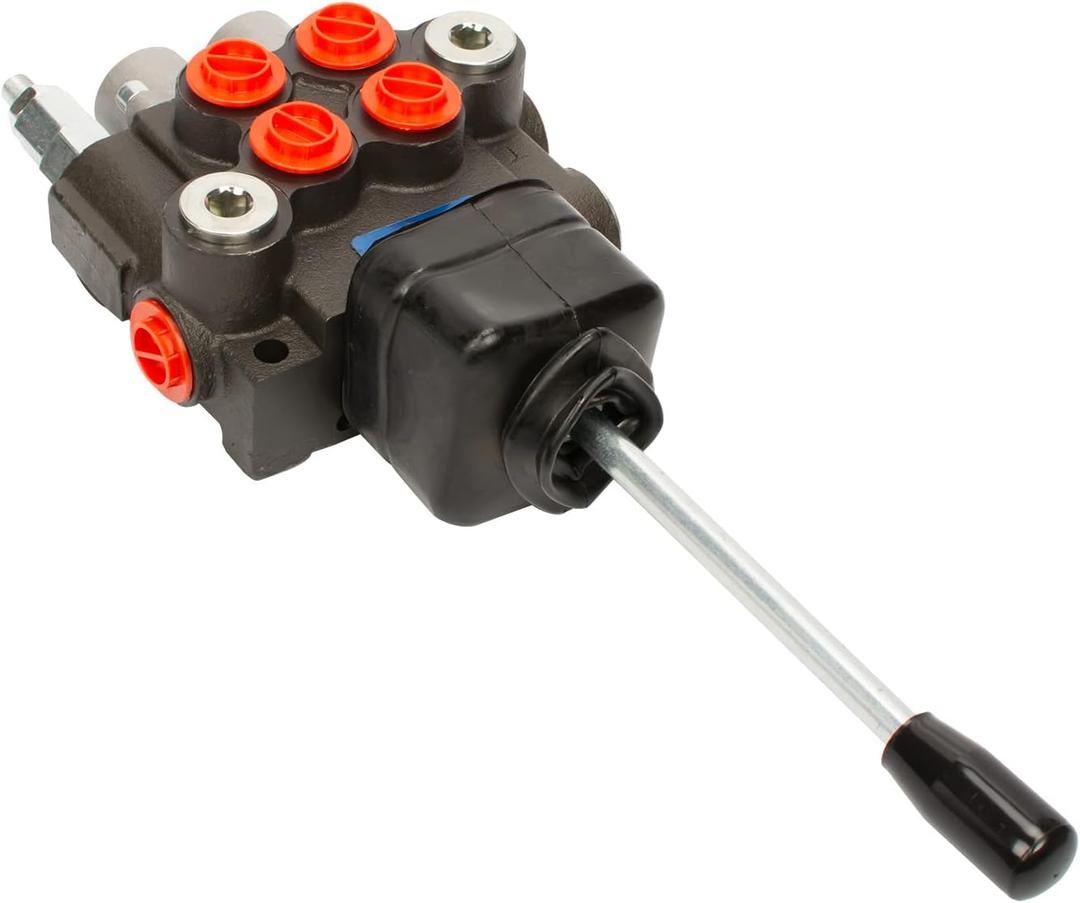 Hydraulic Control Valve with Joystick, 2 Spool 11GPM Hydraulic Directional Valve for Log Splitters, Tractors Loaders