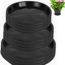 12 Pack Plant Saucer 8 10 12 Inch Plastic Plant Tray, Sturdy and Durable Flower Pot Container Accessories Plant Pot Saucers for Indoor and Outdoor (8 10 12 Inch, Black)