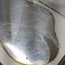 Dorlicecass Bathroom Mirror - Gold Irregular Wall Mirrors Decorative 26"x46" Asymmetrical Tempered Glass Aviation Aluminum Alloy Frame for Vanity, Bedroom, Living Room, Cloakroom, Entryway