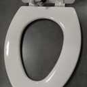 Bemis 1500EC Durable Wooden Toilet Seat, Easy Clean Hinges, Made in USA, Elongated, White