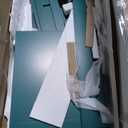 Merax Twin Size Rotating Wall Murphy Beds, Wood Folding Murphy Wall Bed with Bookshelf, Top Cabinet, Extendable Desk & Side Storage, Teal