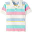 Gymboree boys And Toddler Short Sleeve Polo Shirt (3T, Easter Striped)