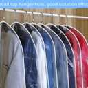 59" Clear Garment Bags for Hanging Clothes,Dustproof Suit Bag for Closet Storage,Transparent Plastic Garment Clothes Suit Cover Bags with Zipper for Coats (5 Pack - Clear 59")